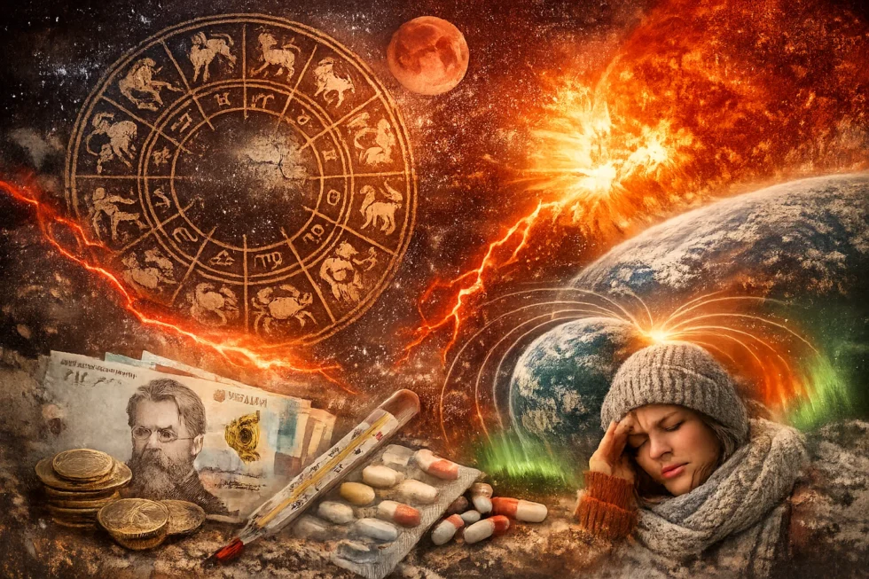 Магнітні бурі у січні 2026 з 8 по 24 число: як впливають на здоров’я, сон, тиск і фінанси та що робити кожному знаку зодіаку в періоди геомагнітної нестабільності.