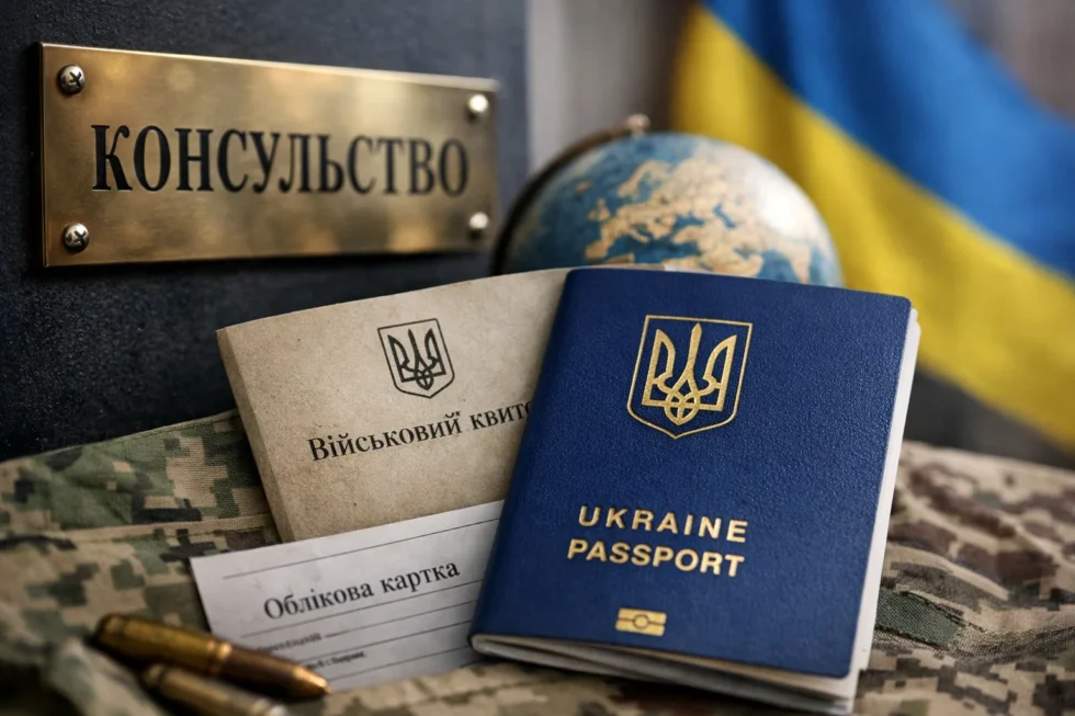 Військовий облік за кордоном у 2026: як стати на облік, чи потрібен документ для консульства і чи надсилають повістки за кордоном.