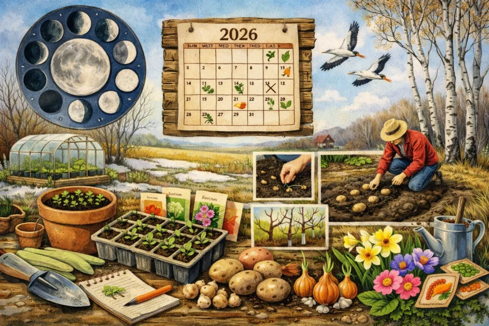 Посівний календар на березень 2026 року: що сіяти і садити у березні, коли висівати овочі, зелень, капусту, ягоди та розсаду, які дні вважаються сприятливими.