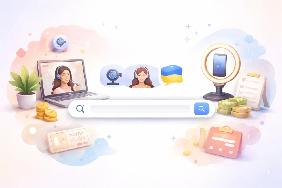 Як знайти надійну вебкам студію та почати роботу вебкам моделлю онлайн. Реальні поради, виплати, обладнання, ризики та умови роботи вебкам моделей в Україні, Києві та Одесі.