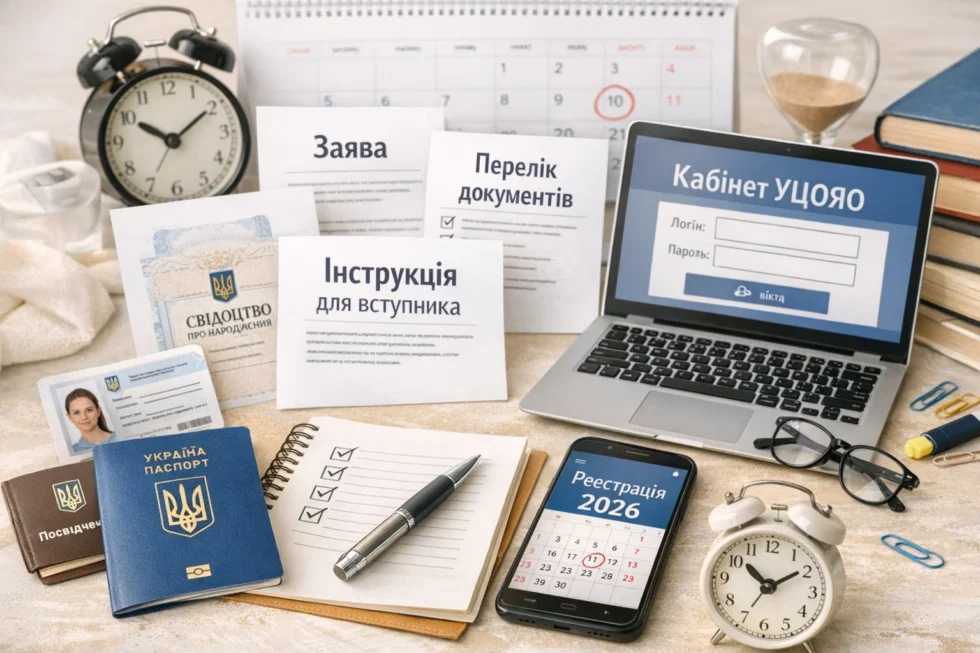 НМТ-2026 в Україні: реєстрація з 5 березня до 2 квітня, які документи потрібні, як уникнути відмови, кабінет УЦОЯО, строки та повна інструкція вступнику