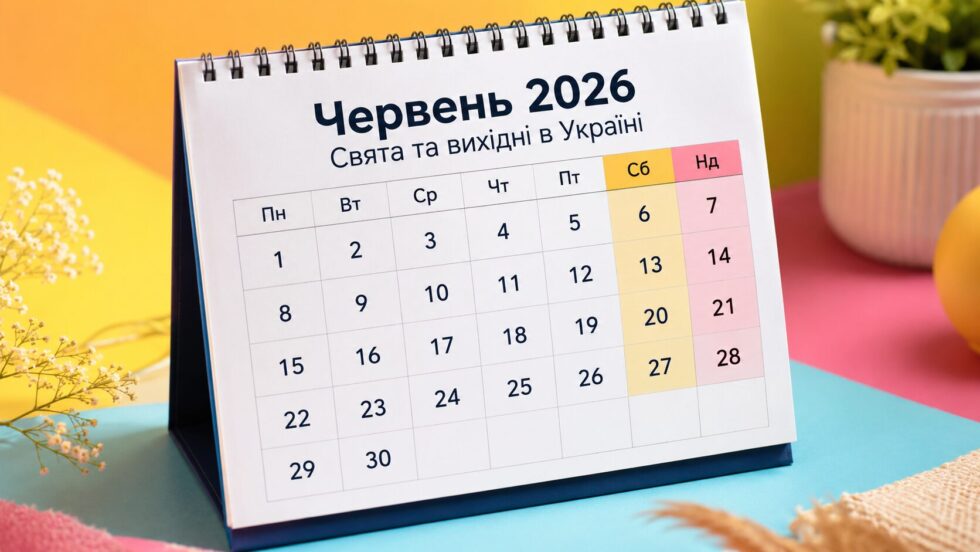Свята у червні 2026 року в Україні: повний список дат, державні та професійні свята, вихідні дні, робота магазинів, транспорту, банків і ситуація на дорогах.