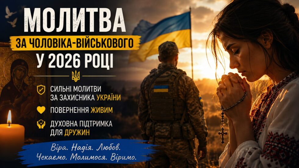 Молитва за чоловіка-військового 2026 року: сильні молитви за захисника України, воїна ЗСУ, повернення живим, духовна підтримка дружин, Псалом 90 та поради капеланів.
