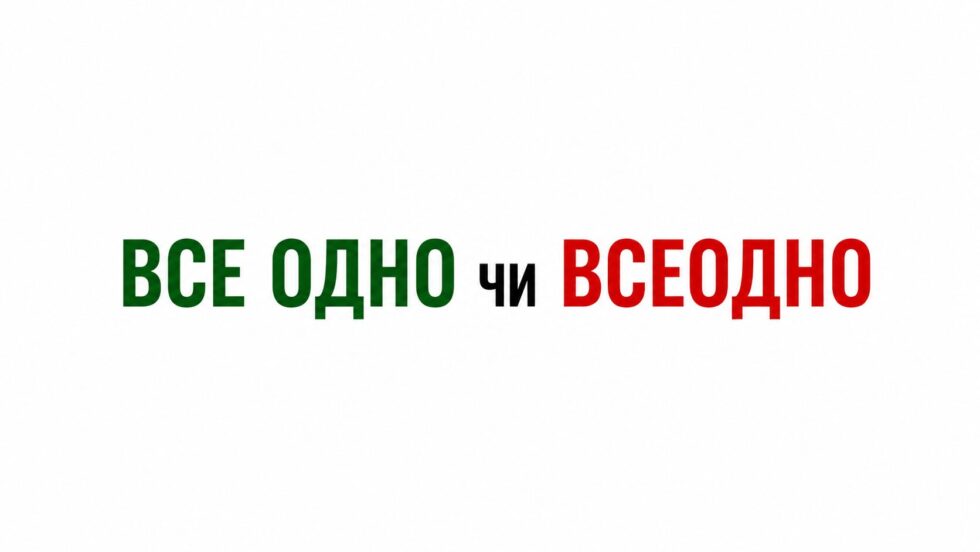 Все одно чи всеодно — як правильно писати українською? Пояснюємо норму правопису, значення, приклади, синоніми, типові помилки, таблицю та простий спосіб запам’ятати.