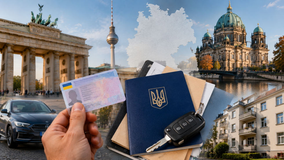 Обмін українських прав у Німеччині з серпня 2026 року можливий без теоретичного й практичного іспитів. Правила, документи, ціна в Берліні, Потсдам і статус захисту до 2028 року.