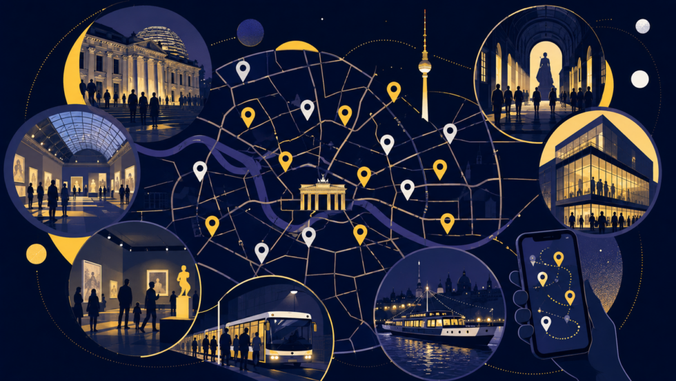Lange Nacht der Museen Berlin відбудеться 29 серпня 2026 року: 75 музеїв, 750 подій, квитки від 17 євро. Ціни, онлайн-покупка, шатли, адреси, реєстрація та години роботи.