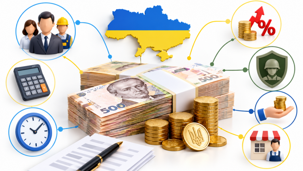 Мінімальна зарплата 2026 в Україні становить 8 647 грн. Розрахунок суми на руки, ПДФО, військового збору, ЄСВ, погодинної ставки та правил для працівників і ФОП 2026 року. Дані для працівників і ФОП.