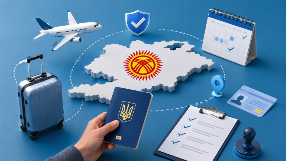 В’їзд до Киргизстану для українців у 2026 році залишається безвізовим: пояснюємо правило 90/180, строки перебування, реєстрацію, документи та умови для тривалого проживання.