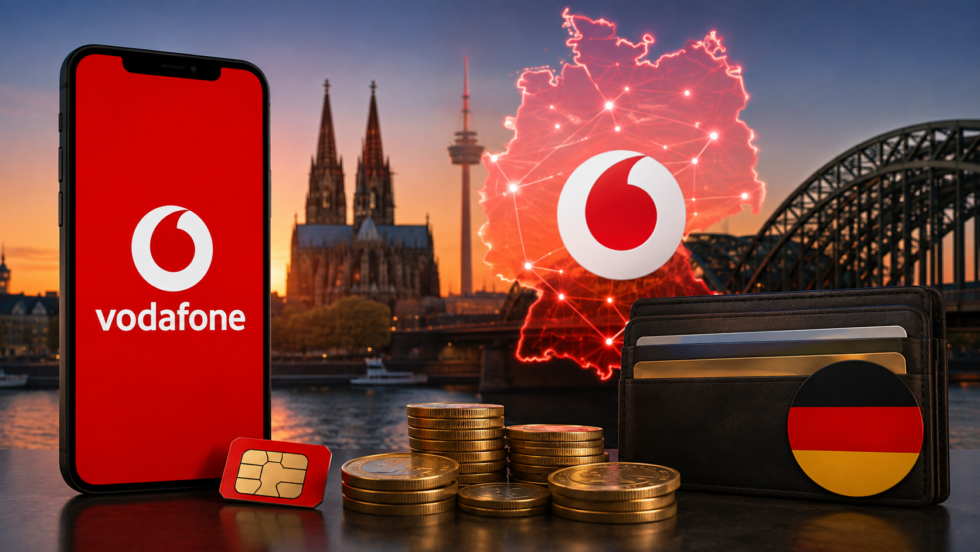 Як поповнити рахунок Vodafone у Німеччині у 2026 році: онлайн, банківською карткою, через MeinVodafone, CallNow, переказом, банкомат або автоматично. Актуальні суми, коди, умови та перевірка балансу.