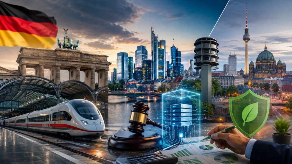 Німеччина у вересні 2026: нові правила Deutsche Bahn, зміни у Франкфурті-на-Майні й Берліні, Data Act, Warntag, податкові консультації та жорсткіші вимоги до зеленої реклами для компаній та покупців.