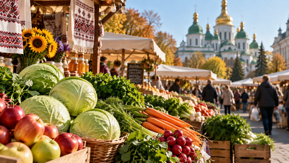 Продуктові ярмарки в Києві 24–25 жовтня 2026 року: адреси за районами, локації на суботу й неділю, графік роботи, комунальні ринки та поради, де купити сезонні овочі, фрукти й продукти.
