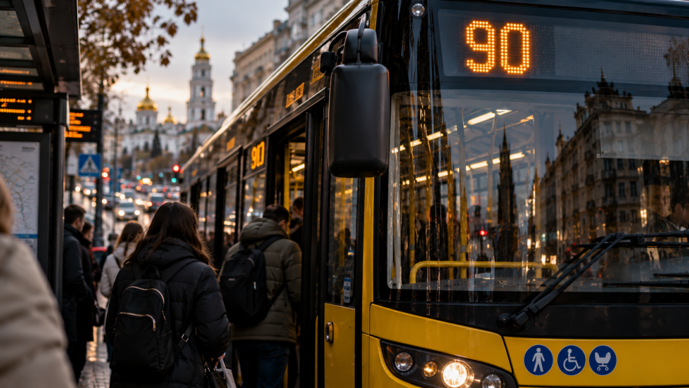 Автобус 90 у Києві: розклад руху на 2026 рік, маршрут від площі Валерія Марченка до вулиці Григоровича-Барського, усі зупинки, інтервали руху, вартість проїзду, графік автобуса 90К та відстеження транспорту онлайн.