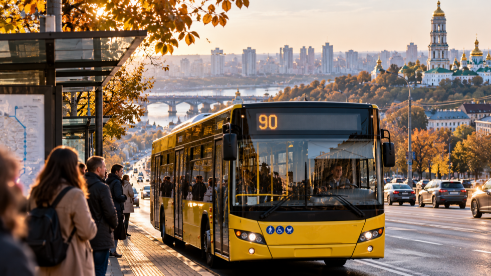 Автобус 90 у Києві: розклад руху на 2026 рік, маршрут від площі Валерія Марченка до вулиці Григоровича-Барського, усі зупинки, інтервали руху, вартість проїзду, графік автобуса 90К та відстеження транспорту онлайн.